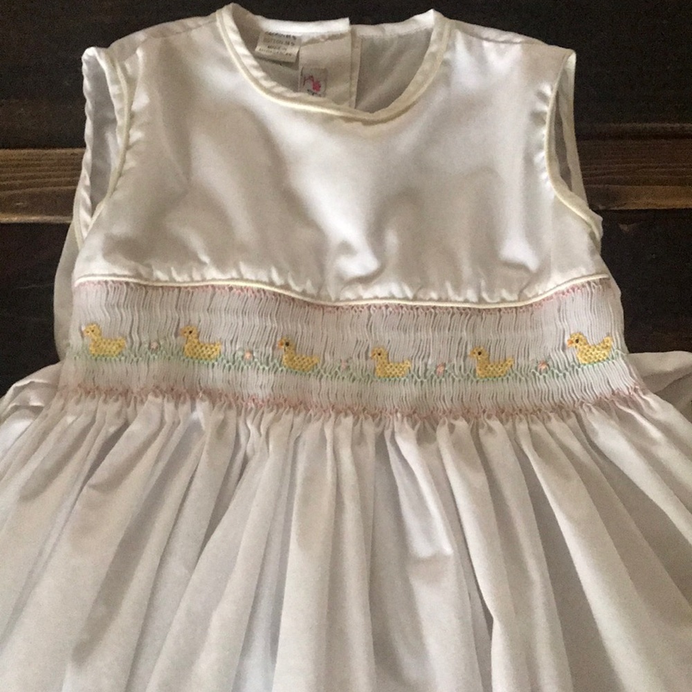 Sleeveless Hand Smocked Girls Dress
